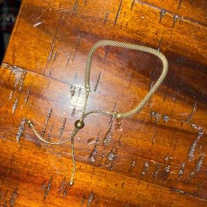 Gold plated adjustable bracelet